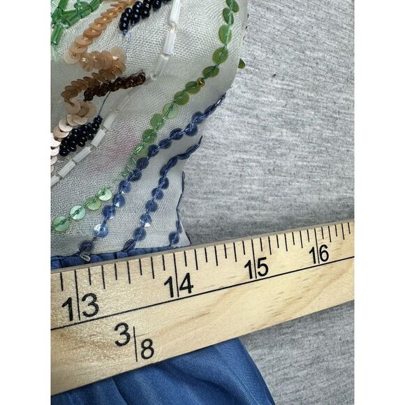 VTG Richilene Neiman Marcus Beaded Multicolor Ball‎ Gown Size 0-3 - Picture 10 of 16